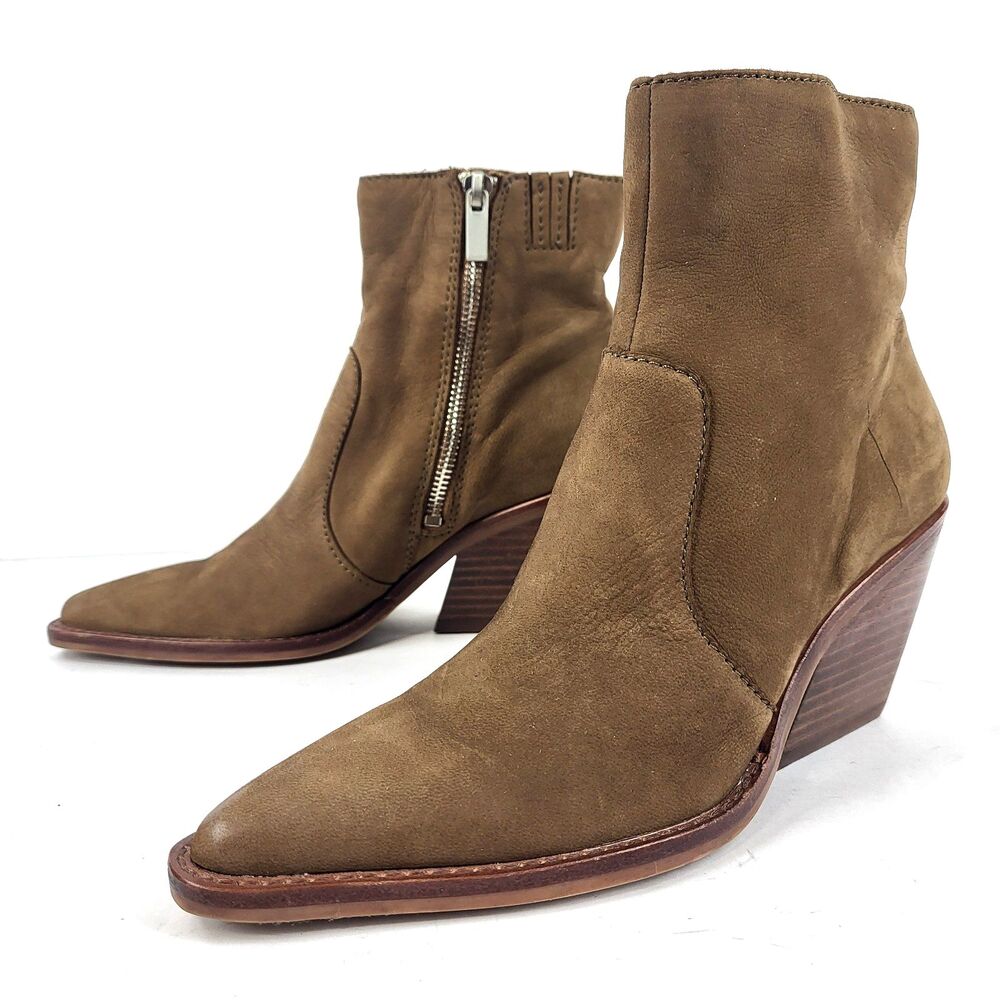 DOLCE VITA Volli Women Ankle Bootie Leather Brown Western Size 6